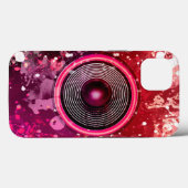 Muziekluidsprekers en verfsplatters Case-Mate iPhone case (Achterkant (horizontaal))