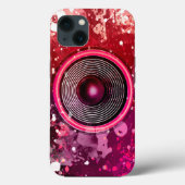 Muziekluidsprekers en verfsplatters Case-Mate iPhone case (Achterkant)