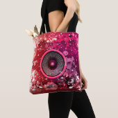 Muziekluidsprekers en verfsplatters tote bag (Dichtbij)