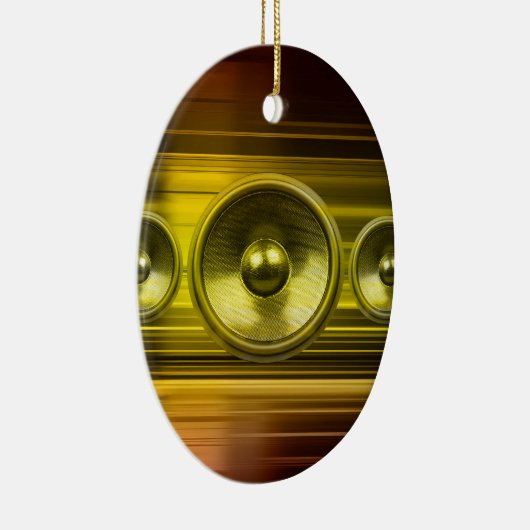 Muziekluidsprekers met gouden lichtstrepen keramisch ornament (Rechts)