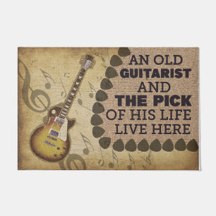 Muziekluiken Doormat, cadeau voor gitarist Rug Deurmat