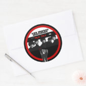 Muziekmachine: Aanzetten Ronde Sticker (Envelop)