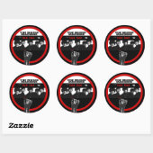Muziekmachine: Aanzetten Ronde Sticker (Vel)