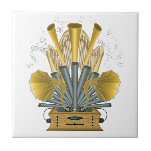 Muziekmachine-Tegel Tegeltje (Voorkant)