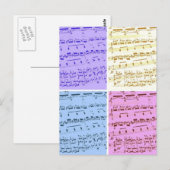 Muziekmajoor/student/leraar Briefkaart (Voorkant / Achterkant)