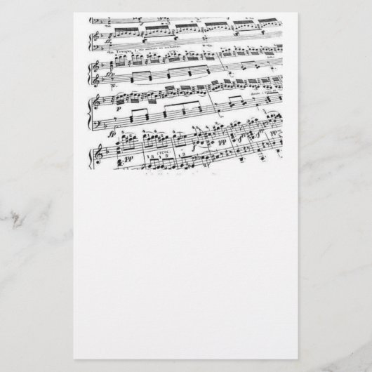 Muziekmajoor/student/leraar Briefpapier (Voorkant)