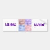 Muziekmajoor/student/leraar Bumpersticker (Voorkant)