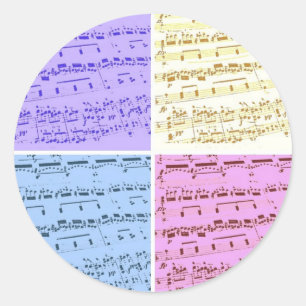Muziekmajoor/student/leraar Ronde Sticker