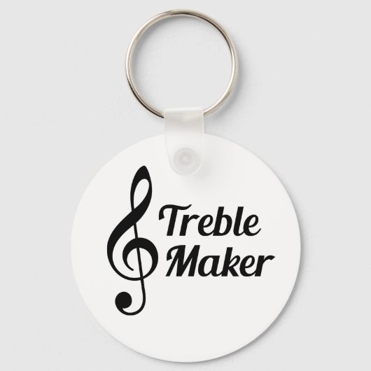 Muziekmakelaar Treble Maker Humor Sleutelhanger (Voorkant)