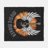 Muziekmaker (gitaarspeler) fleece deken (Voorkant (Horizontaal))