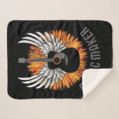 Muziekmaker (gitaarspeler) sherpa deken (Voorkant (horizontaal))