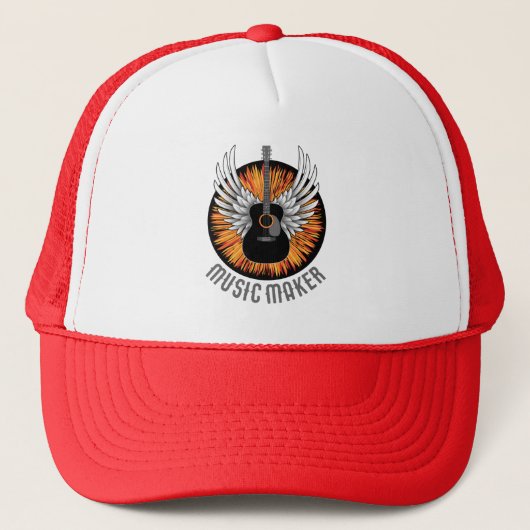 Muziekmaker (gitaarspeler) trucker pet (Voorkant)