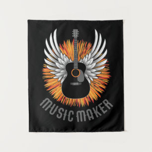 Muziekmaker (gitaarspeler) wandkleed