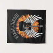 Muziekmaker (gitaarspeler) wandkleed (Voorkant (horizontaal))