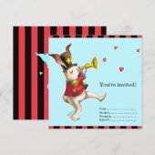 Muziekmaker! Konijnenuitnodigingskaart Kaart (Voorkant / Achterkant)