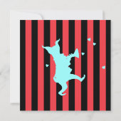 Muziekmaker! Konijnenuitnodigingskaart Kaart (Achterkant)