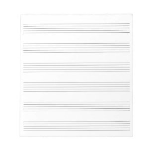 Muziekmakreelpapier met 6 lege stations notitieblok