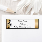 Muziekmedewerkers en notities Terug-adreslabel Etiket (Insitu)