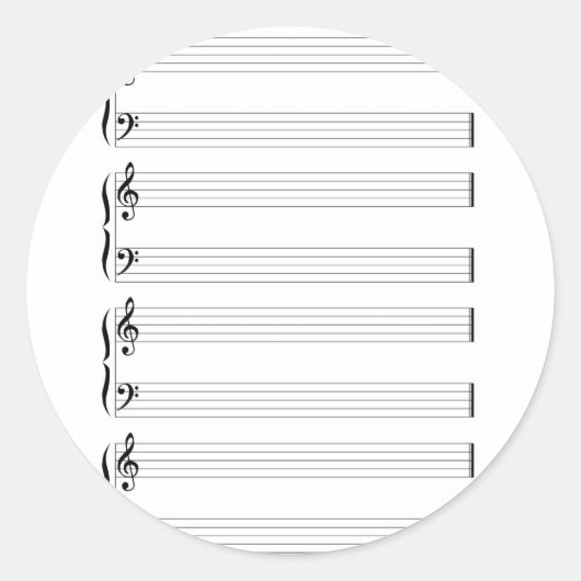 Muziekmedewerkers en -stations ronde sticker (Voorkant)