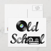 Muziekmedia van de oude school briefkaart (Voorkant / Achterkant)