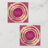 Muziekmediacontrole Mode blogger roze Vierkante Visitekaartje (Voorkant / Achterkant)