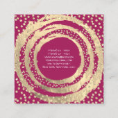 Muziekmediacontrole Mode blogger roze Vierkante Visitekaartje (Achterkant)