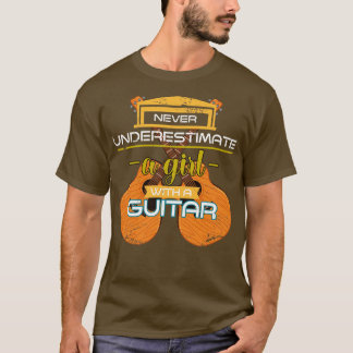 Muziekmeisje gitarist Gift Guitar T-shirt