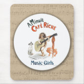 Muziekmeisje  Guitar Art Dog danseringslobster Muismat (Voorkant)