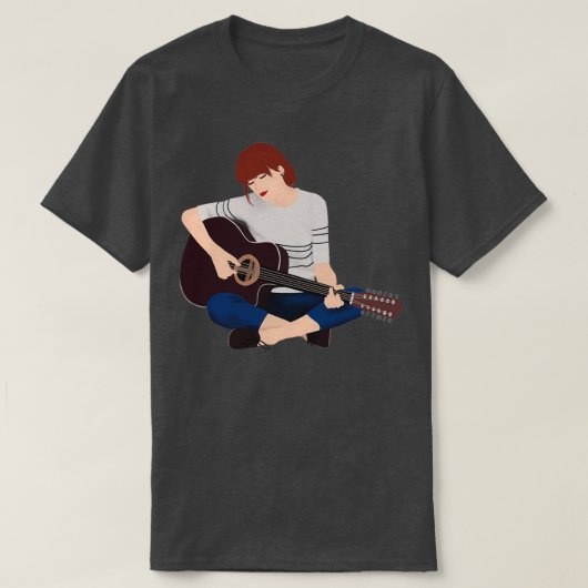 Muziekmeisje T-shirt (Design voorkant)