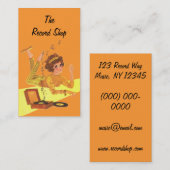  muziekmeisje visitekaartje (Voorkant / Achterkant)