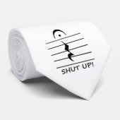 Muziekmeldingsrust met kop op stropdas (Opgerold)