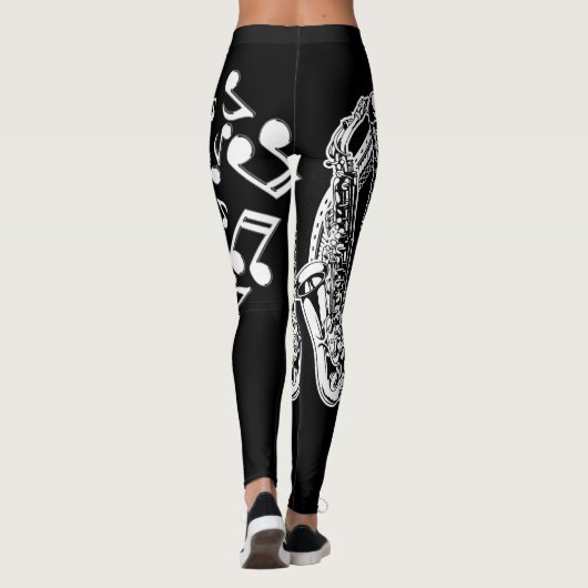 Muziekmicrofoon en notities leggings (Achterkant)