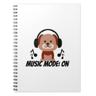 Muziekmodus AAN � Chill Dog Cartoon Sfeer Notitieboek