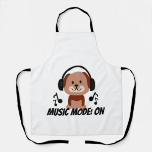 Muziekmodus AAN � Chill Dog Cartoon Sfeer Schort