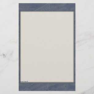 Muziekmuziek in blauw filteren briefpapier