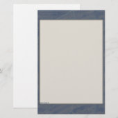 Muziekmuziek in blauw filteren briefpapier (Voorkant / Achterkant)