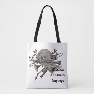 Muziekmuziek is Universal Band Instrument Tote Bag