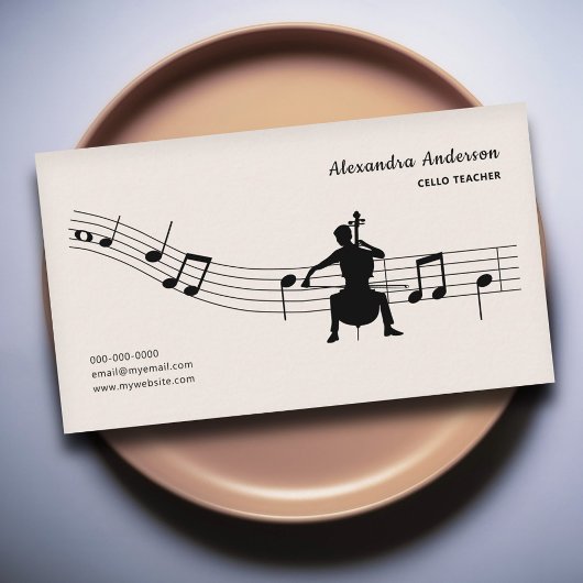 Muziekmuziekblad - Cellodocent Visitekaartje