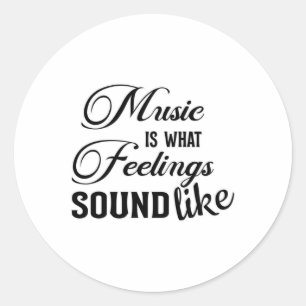 Muziekmuziekinstrument Muzikant Sound Lover Gift Ronde Sticker