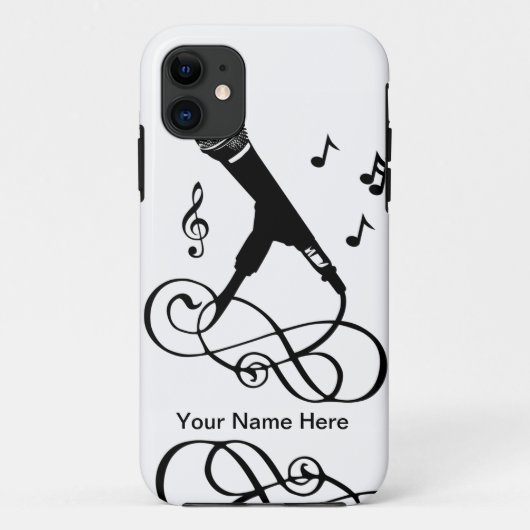 Muziekmuziekmicrofoon voor muzikale muzikant Case-Mate iPhone case (Achterkant)