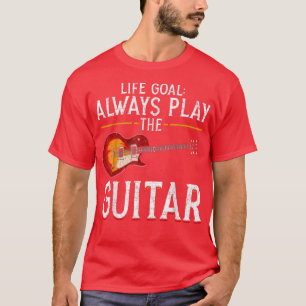Muziekmuzikant gitarist Life Goal speelt altijd T-shirt