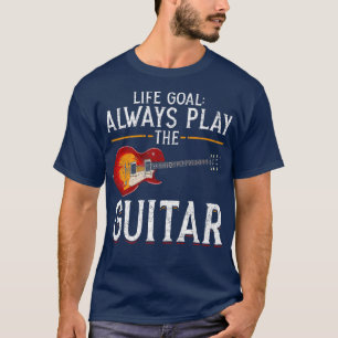 Muziekmuzikant gitarist Life Goal speelt altijd T-shirt
