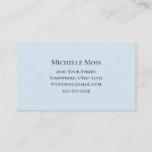 Muziekmuzikant Violin Blue Black Visitekaartje (Achterkant)