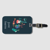 Muzieknaam hoesje schattige muziek bagagelabel (Voorkant (horizontaal))