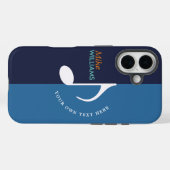 muzieknoot ~ 2 tonen blauwe, coole Case-Mate iPhone case (Achterkant (horizontaal))