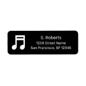 Muzieknoot aangepaste retouradreslabels etiket (Voorkant)