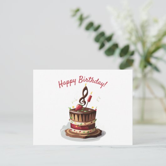 Muzieknoot Briefkaart (Staand voorkant)