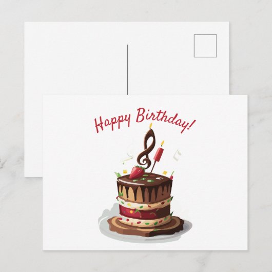 Muzieknoot Briefkaart (Voorkant / Achterkant)