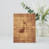 Muzieknoot Briefkaart (Staand voorkant)