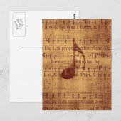 Muzieknoot Briefkaart (Voorkant / Achterkant)